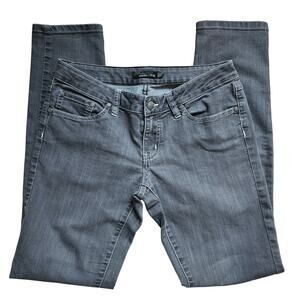 Prana Jeans Womens Size 6/28 Gray Denim Skinny Low Rise Medium Wash